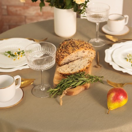 GREATION ETEC Kitchen Round 146 +/- 2 cm, col. Beige, 100% HL, sarzha 250 g/m2-2