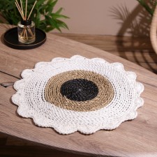 Wicker rug round 35 cm