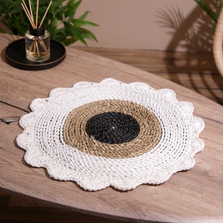Wicker rug round 35 cm