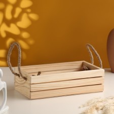 Kashpo Wooden Handles of the rope 24.5x13.5x7 cm