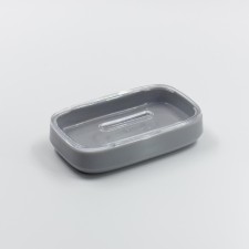 Joy Home soap dish, plastic, gray