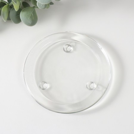 Glass candlestick for wide suppositories D 7.7 cm-2