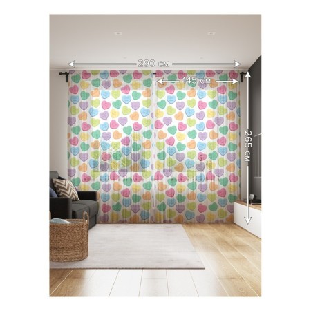 Photo "Rainbow of Hearts", size 145x265 cm, 2 pcs-1