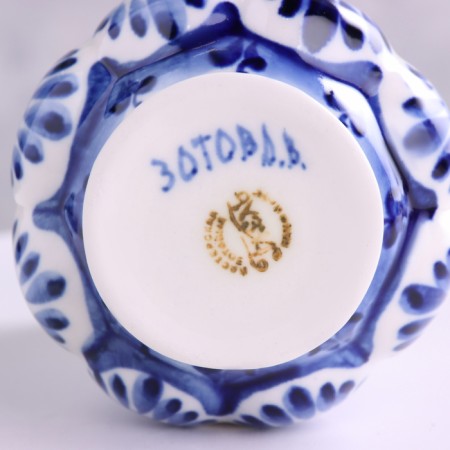VAZ Gzhel "Bud", white, ceramics, ceramics,-2