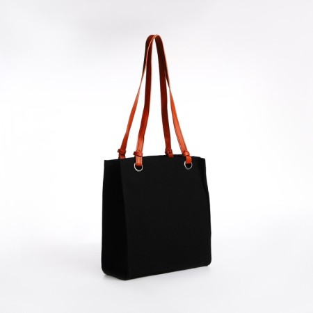 Bag Female Tout with zipper, black color-2