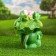 Garden figure "Frog with flower" 26x24cm