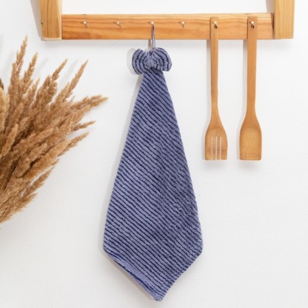 Kitchen towel of the share "Bow" 30*30cm, col. blue, microfiber 100% p/e