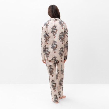 PAZHAMA Women's KAFTAN "Dragons", p. 48-50, beige-3