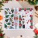 Stickers on the windows "New Year" jewelry, green tone, 65x45 cm