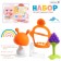 A set of teething, brush, rubble on the hand, fruit, 4 pcs.