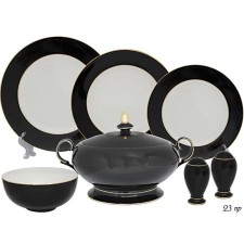 Dining Service Lenardi Black, 23 items