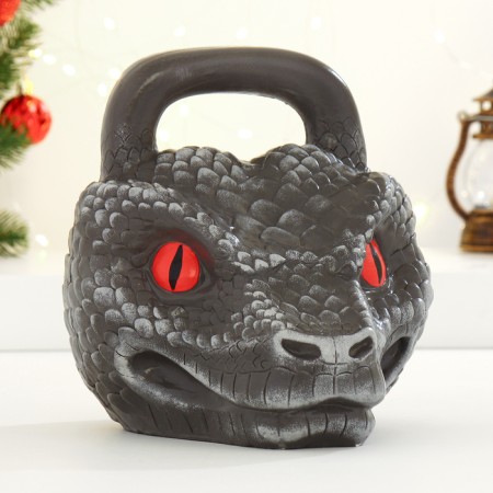Pig a piggy bank "Giry Snake" Gray Stone, 20cm