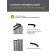 Cornice profile aluminum Facile Standard 320 cm, black color