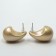 Earrings plastic "drop" smooth max, beige color