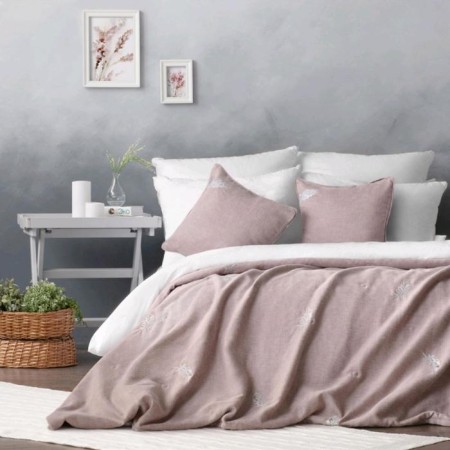 Set "MIKA": a bedspread 160 x 220 cm, pillowcases 40 x 40 cm - 2 pcs, pink