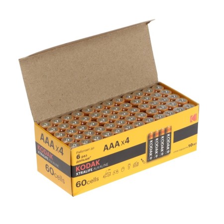 Battery Alkalin Kodak Xtralife, AAA, LR03-60BOX, 1.5V, boxing, 60 pcs.