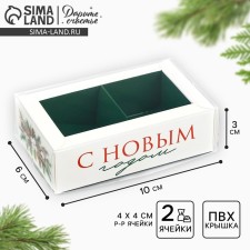 Box for 2 sweets with cells 