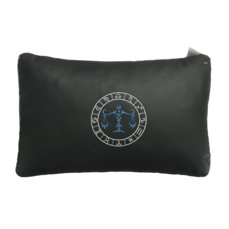Car carrier pillow of the zodiac Line, Libra, 45 x 28 x 12 cm, black-2