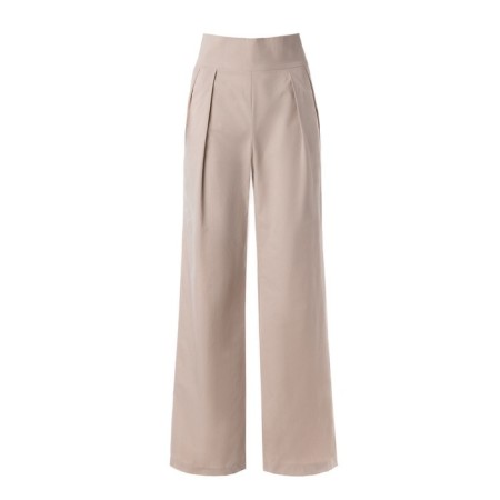 Women's cotton pants minku: enjoy color gray-pink, size 40-4