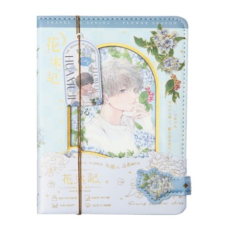 Notebook Gift, A6, 96 sheets, color block, with a curly knife, PVC cover, 3D, "Anime", mix-3