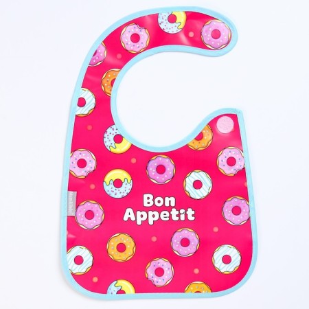 Bibslate for feeding "Donuts" waterproof on Velcro, with a pocket