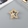 Hair crab "Florence" star, 3.5 cm, gold