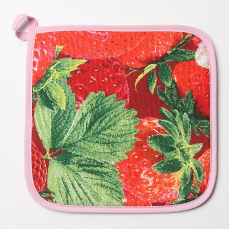 Group 18x18 cm, strawberries, matting, 100% cotton-1