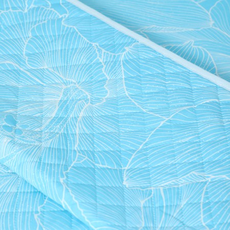 A set with a blanket vernissage 155x210, 150x220, 70x70cm, blue calico 120g/m, HL100%-3