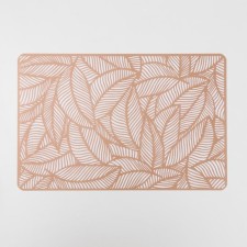 Serving napkin on the table “Leaves”, 43 × 28 cm, metallic color brown