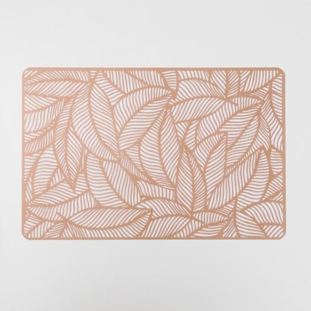Serving napkin on the table “Leaves”, 43 × 28 cm, metallic color brown