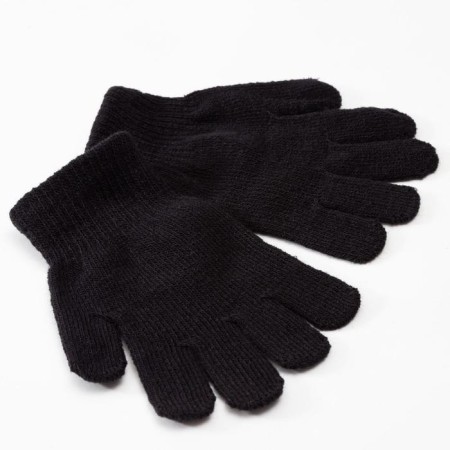 Children's gloves minku "plain", col. Black, rr 16 (10-12 years old)