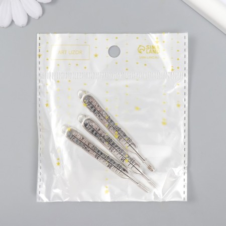 Decor for creativity Metal "Thermometer" silver 7.1x0.9 cm-4