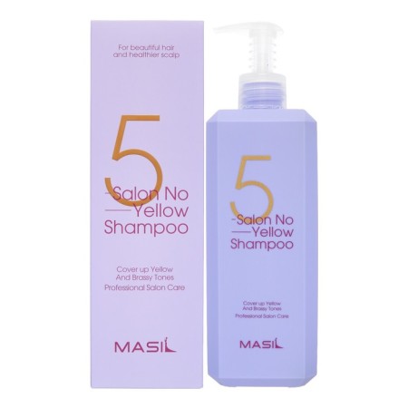Toning shampoo for lightened hair 5 Salon no Yellow Shampoo against yellowness, 500 ml-3