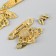 Castle Metal for the casket "Pattern" gold set 2 pcs 2.3x3.3 cm