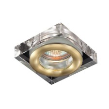 Built -in lamp Novotech, 50 W, Gx5.3, 12 V, 60x60 mm, d = 60 mm, color gold