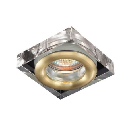 Built -in lamp Novotech, 50 W, Gx5.3, 12 V, 60x60 mm, d = 60 mm, color gold