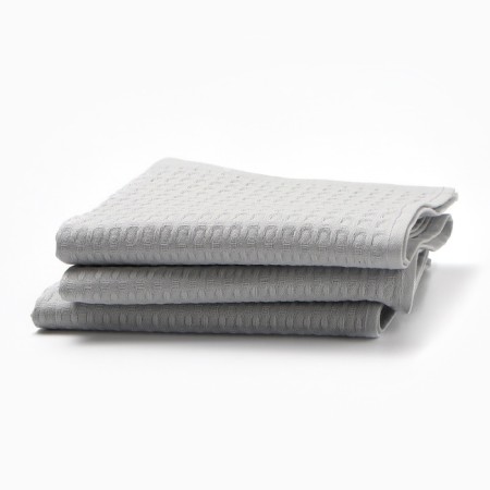 Set Kit. Flood "Dolyana" gray 35x60cm-3pcs., 100% hl, waffle, 220 g/m2-1