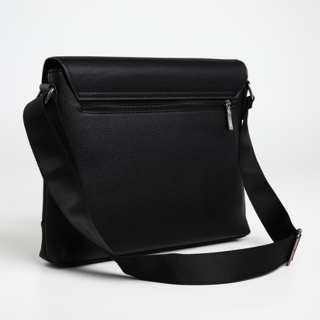 Male Business Bag, Textura, 2 external pockets, black color-1