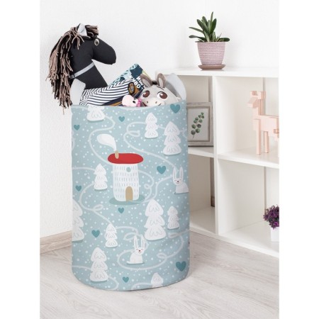 Basket for toys "Snow settlement, size 40x60 cm