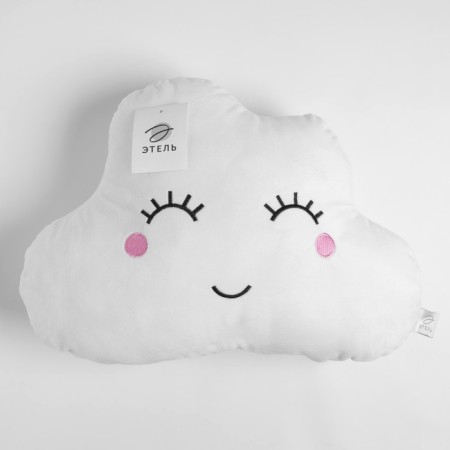 Pillow "Etel" cloud white 48x38cm, velor, 100% p/e-4