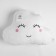 Pillow "Etel" cloud white 48x38cm, velor, 100% p/e