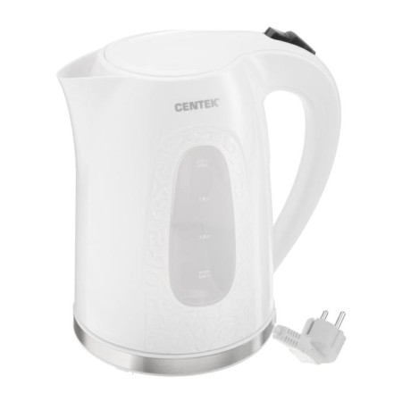 Electric kettle Centek CT-0041, plastic, 2 l, 2200 W, internal backlight, white