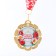 Jubilee medal with the ribbon "40 years. Flowers", D = 70 mm