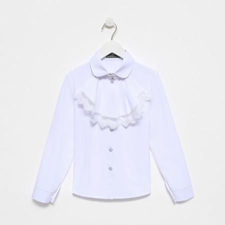 School blouse for girls, white color, height 146 cm-5