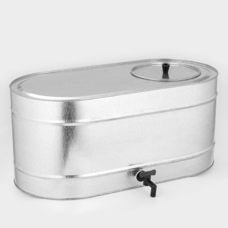 A galvanized tank with a crane 55 liters