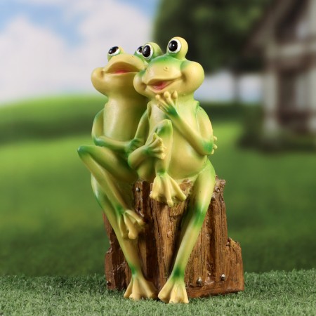 Garden figure "Frog girlfriend" 10x13x22cm-2