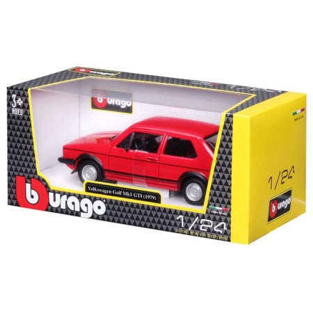 BBURAGO Volkswagen Golf MK1 GTI 1979, Die-Cast, 1:24, Red color-11