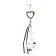 Decorative suspension "Heart with a star" 12 × 67 cm