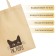 Bag (package) Shoper "Cat", 42x10x30 cm, without lining, beige