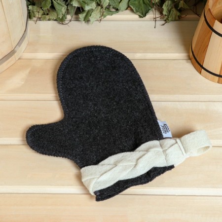 Set of bath 4 items "Viking" hat, rug, portfolio, mittens-8